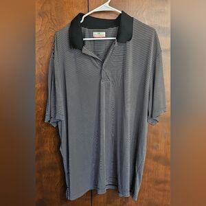 Grand Slam Men's XXL Black Striped Golf Polo